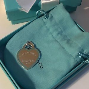 Tiffany & Co Blue Border Heart Charm